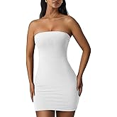 XXTAXN Women's Sexy Tube Sleeveless Bodycon Cocktail Party Mini Dress