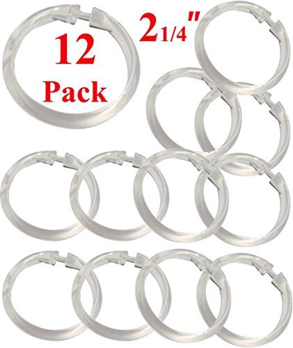 Homeco Design Set Of 12 Clear Shower Curtain Hooks O Snap