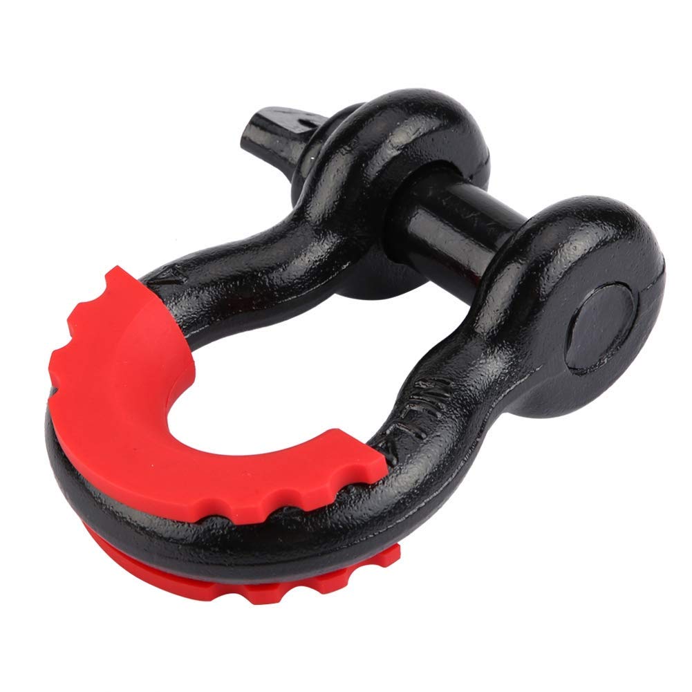 3/4 inch 4.75T D Ring Shackle with Sheath for SUV 22mm Diameter Pin 20mm Diameter Fastener