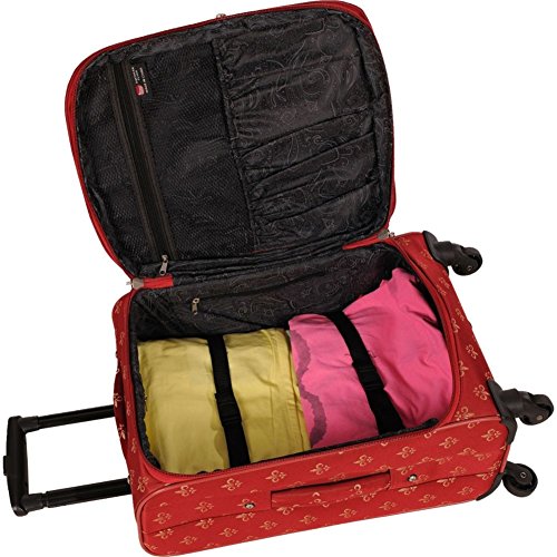 American Flyer Fleur De Lis Piece Spinner Luggage Set