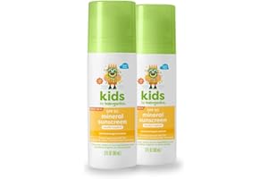 Babyganics SPF 50 Kids Mineral Sunscreen Roller Ball, Totally Tropical | UVA UVB Protection | Octinoxate & Oxybenzone Free | Water Resistant | 2 Pack (3 ounce)