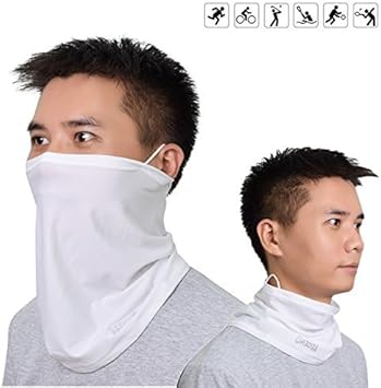 Amazon エジンド Aegend 薄型フェイスマスク 耳かけフェイスマスク ホワイト フェイスカバー ネックガード Uvカット 日焼け防止 吸汗速乾 通気性 伸縮性 防塵 防風 紫外線対策 自転車用マスク 男女兼用 一枚入り Aegend ネック フェイスカバー