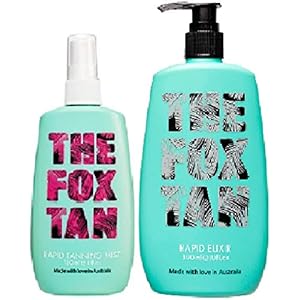 Pack-of-2-The-Fox-Tan-Rapid-Tanning-Mist-x-120ml-Rapid-Tanning-Elixir-x-300ml-XL-BOTTLE (Pack of 2) The Fox Tan Rapid Tanning Mist x 120ml & Rapid Tanning Elixir x 300ml XL BOTTLE
