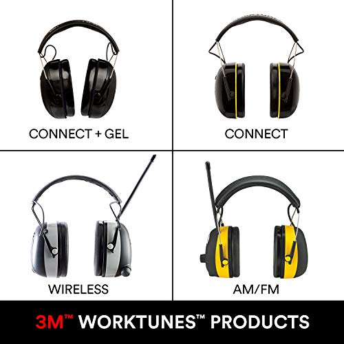 3M-WorkTunes-Connect-Gel-Ear-Cushions-Hearing-Protector-with-Bluetooth-Technology-Ear-protection-for-Mowing-Snowblowing-Construction-Work-Shops