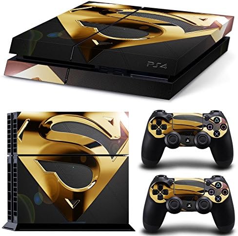 PS4 Designer Skin Decal for PlayStation 4 Console System and PS4 Wireless Dualshock Controller -Superman#2
