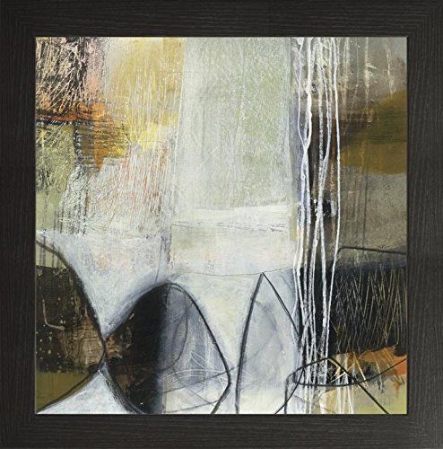 Frame Company Watson Range Abstract Pebble I by Jane Davies Picture Frame, Wood - 12 x 12 Inches, Black