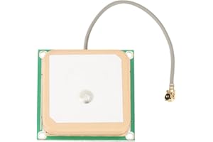 GPS Active Antenna Internal, Super Strong Ceramic Patch Antenna 1575MHZ with 5cm Length Cable SMA Male Plug Connector, 28db H