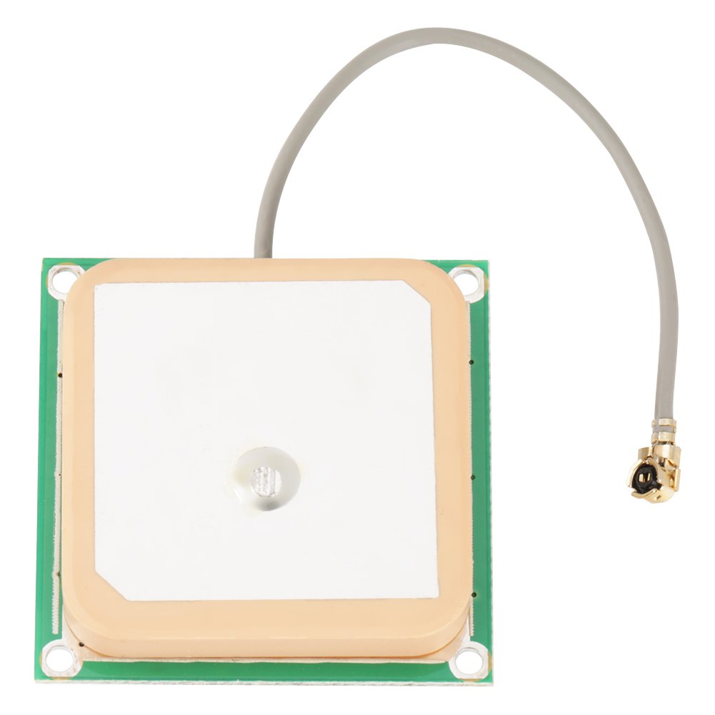 GPS Active Antenna, Active Antenna Ceramic Patch Internal Module Navigation Connector with Cable 28dB High Gain Signals Received Antenna