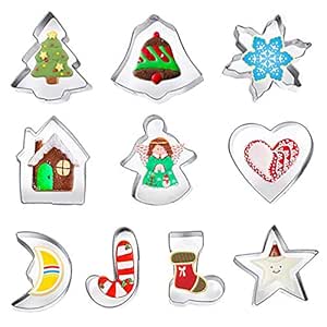 MOULLY Set de 10 piezas Cortadores de Galletas Navidad Invierno ...
