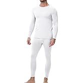 wirarpa Men's Cotton Long Johns Thermal Underwear Set Base Layer Lightweight Long Sleeve Top and Pajama Bottom