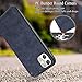 SALAWAT for iPhone 11 Case, Slim PU Leather Vintage Shockproof Phone Case Cover Lightweight Premium Soft TPU Bumper Hard PC Hybrid Protective Case for iPhone 11 6.1inch 2019 (Blue)