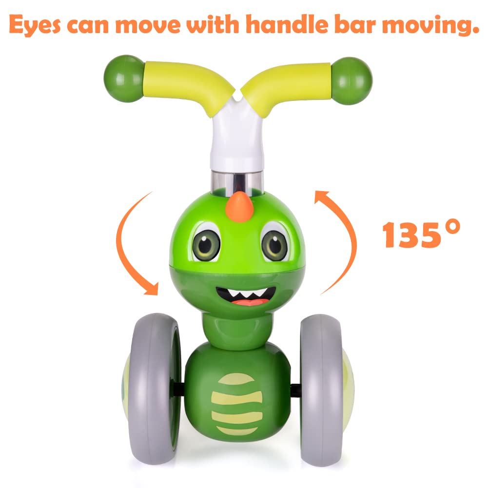 YGJT Baby Balance Bike Toys for 1 Year Old Boys Girls, 10-36 Months Toddler Bike, Non-Pedal 4 Silent Wheels Riding Toys Indoor Outdoor, First Birthday Gifts, Kids Pre-School First Bike Dinosaur