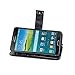 IZENGATE Samsung Galaxy Mega 2 Wallet Case - Executive Premium PU Leather Flip Cover Folio with Stand (Black)