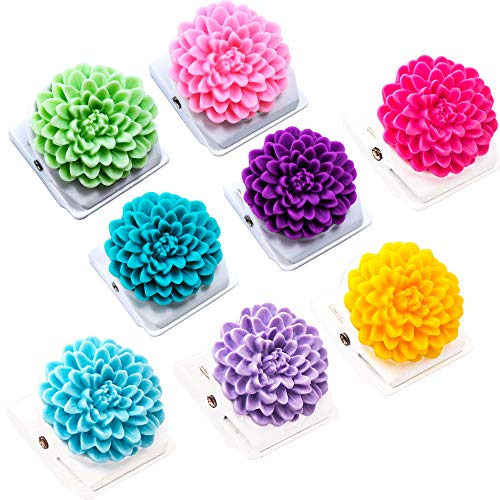 8 Pack Refrigerator Magnet Clips with Flower Daisy, Fridge Magnets Metal Clip, Perfect for Kitchen Office Use