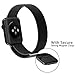 Yearscase Apple Watch Band 42MM Milanese Fully Magnetic Closure Clasp Mesh Loop Stainless Steel iWatch Band Replacement Wrist Bracelet Strap for Apple Watch Series 1 Series 2 Sport&Edition (Black)