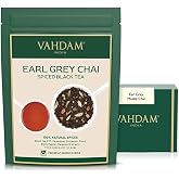 VAHDAM Earl Grey Masala Chai Loose Leaf(3.53oz|50+ Cups) Bergamot Chai Tea | Citrusy, Aromatic, Spiced | Earl Grey with Pure Bergamot Oil &amp; Masala Chai Spices | Non GMO | Brew Hot, Iced or Chai Latte