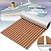 Zeeos EVA Foam Teak Floor Decking Sheet 94.5''x36'', Non-Skid-Self-Adhesive Flooring Synthetic Deck Marine Yacht RV Boat Flooring Mats