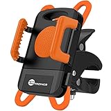 TaoTronics Bike Phone Mount, Bicycle Holder, Universal Cradle Clamp -Fits iPhone 5 / 6 / 6S / 7 / 7 Plus, Galaxy, Pixel / Pixel XL, and More Smartphones - Orange
