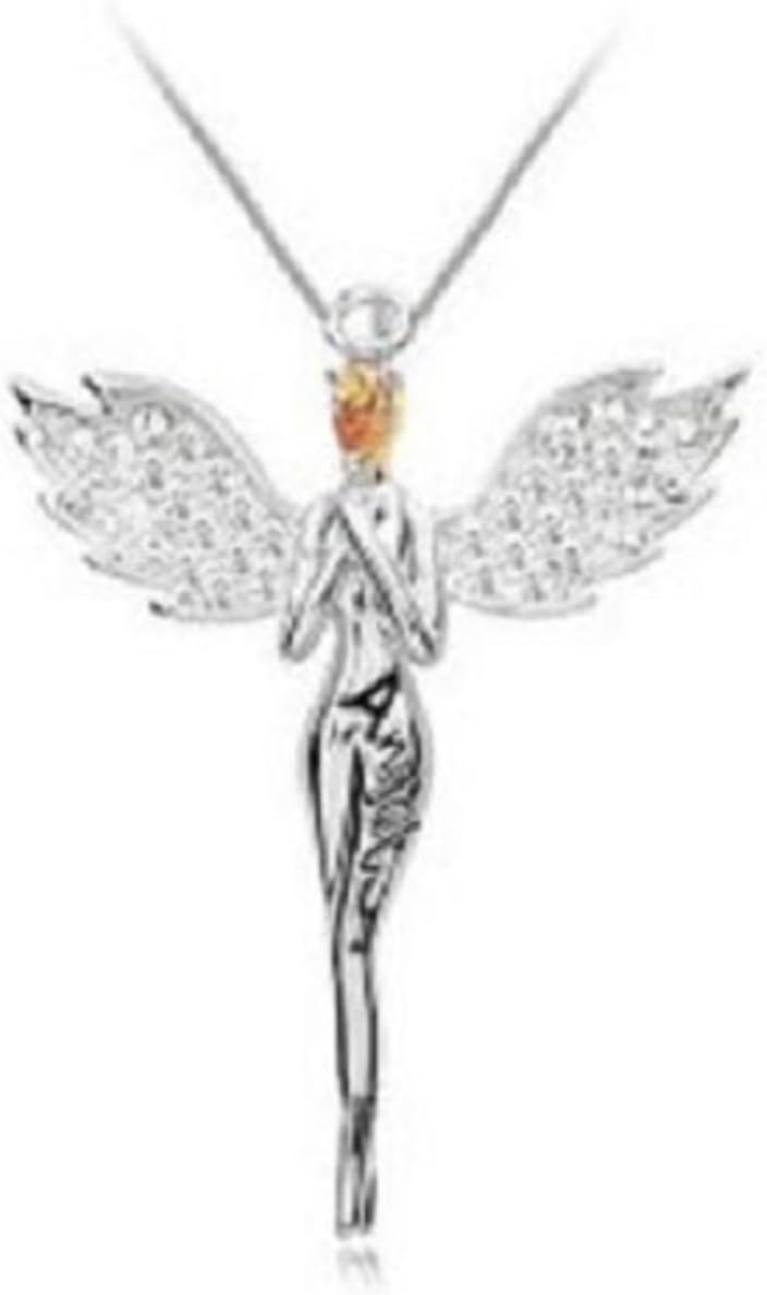 Guardian Angel Crystals Pendant Necklace make Swarovski Elements
