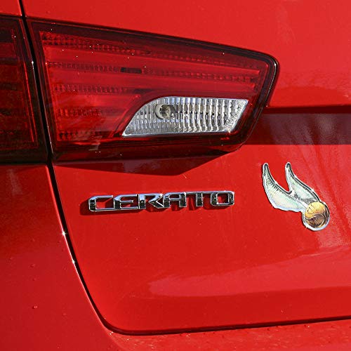 Fan Emblems Harry Potter Car Decal, Quidditch Golden Snitch Domed Chrome Finish Automotive Sticker Emblem, Easily Applies to Most Smooth Surfaces - Vehicles, Laptops, Cellphones, Windows, etc.