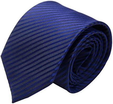 Weltie Men's 100% Silk Necktie, Narrow Stripe Woven Solid Tie, Soft Wool Lining-Dark Purple