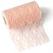 Ling's moment Blush Pink Lace Fabric Ribbon Roll 12 inch x 24 Yards for Burlap Lace Table Runner Boho Vintage Woodland Greenery Wedding Bridal Baby Shower Party Decor Decorations