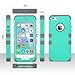 ULAK SE Case,iPhone 5S Case, Anti Slip Shock Resistance Protective Cover with Hybrid High Soft Silicone + Hard PC Case for Apple iPhone 5/5S/SE (Light Green+Grey)