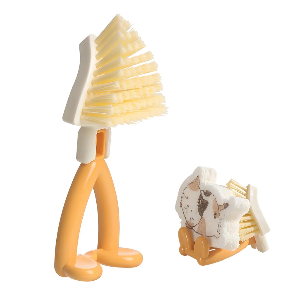 Dreiecksform Spülbürste, Spülbürste Badezimmerfugen, Hochwertiger Eckenreinigungsbürste Faltbar, Mehrzweck Bürste Reinigung Für Geschirr, Töpfe Und Arbeitsplatten, Robusten (1)