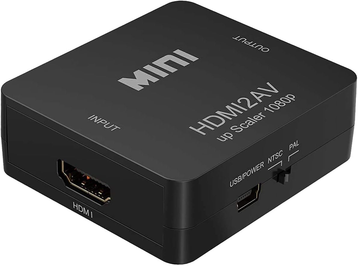RCA to HDMI Converter, AV to HDMI cable, 3 RCA CVBS Composite to 1080P HDMI AV Adapter Supporting PAL NTSC for PC, Laptop, TV, STB, VHS, VCR Camera, DVD Etc: Home Audio & Theater