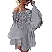 Women Dress,IEason Womens Holiday Off Shoulder StripeParty Ladies Casual Dress Long Sleeve Dress (2XL, Black)