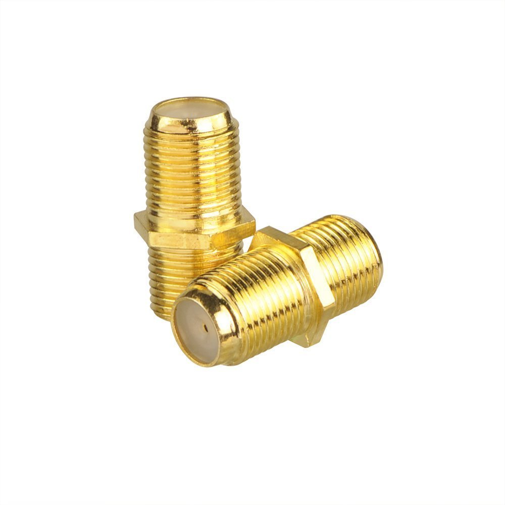 VCE Gold Plated F-Type Coaxial RG6 Connector,Cable Extension Adapter Connects Two Coaxial Video Cables: Industrial & Scientific