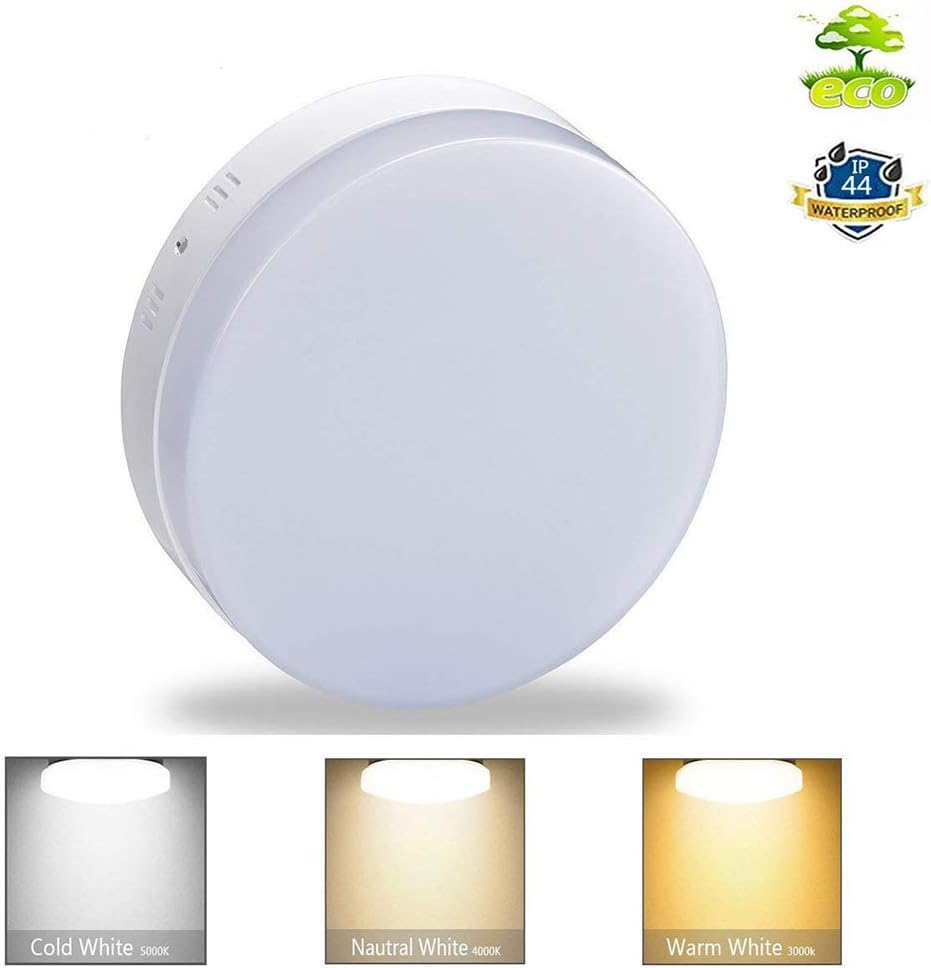 Led Flush Mount Dimmable Ceiling Light with Remote-24W Flat Round Lighting Fixture for Bedroom,Kitchen,Kids Room,Dinning Room, 3 Light Color Changeable, IP44 Waterproof