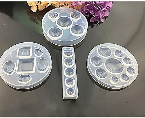4Pcs Jewelry Casting Mold Designs Silicone Mold, Different Sizes and Thickness of Half Round Design DIY Silicone Molds, Semicircle for Resin Jewelry Making DIY Craft