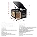 Record Player,DLITIME 3-Speed Vinyl Turntable Built-in 2 Bluetooth Speakers, Headphone Jack/Aux In/RCA/LED/USB/MP3/CD/CASSETTE/FM/AM Radio Playerthumb 3