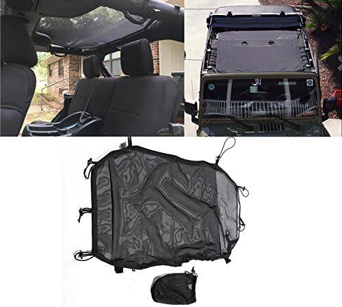 Jenaka Black Eclipse Sun Shade for Jeep Wrangler JK Sahara Sport Rubicon X &amp; Unlimited 2007-2016