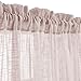 JIN CHAN Linen Like Sheer Curtain Panels for Bedroom Sheer Curtains Rod Pocket Draps for Living Room 63 inches Long 2 Panels Taupe