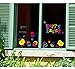 Easter Window Clings Gel Charms Stickers Decorations with Easter Eggs, Chicks and Happy Easter