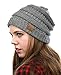 NYFASHION101 LED Hands Free Light Winter Cable Knit Cuff Beanie Hat, Lt Melangie
