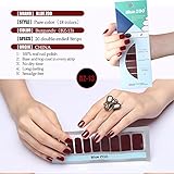 20 Tips/Sheet Pure Color Series Nail Polish Stickers Art Decorations Manicure DIY Nail Polish Strips Wraps for Wedding,Party,Shopping,Travelling 18 Colors (BZ-13)