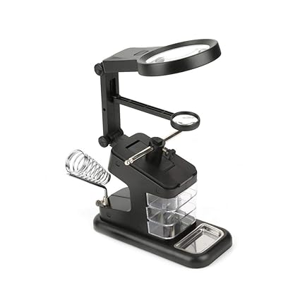 Lente Di Ingrandimento Da Tavolo Con Luce Led Multifunzione