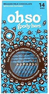 Ohso Goody Bars No Added Sugar Belgian Milk Chocolate 14 x 8g - Pack of 2
