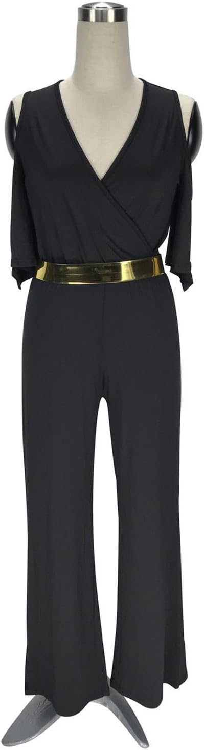 ylovego Women Off Shoulder Rompers Plus Size Wide Leg Long Pants Jumpsuit