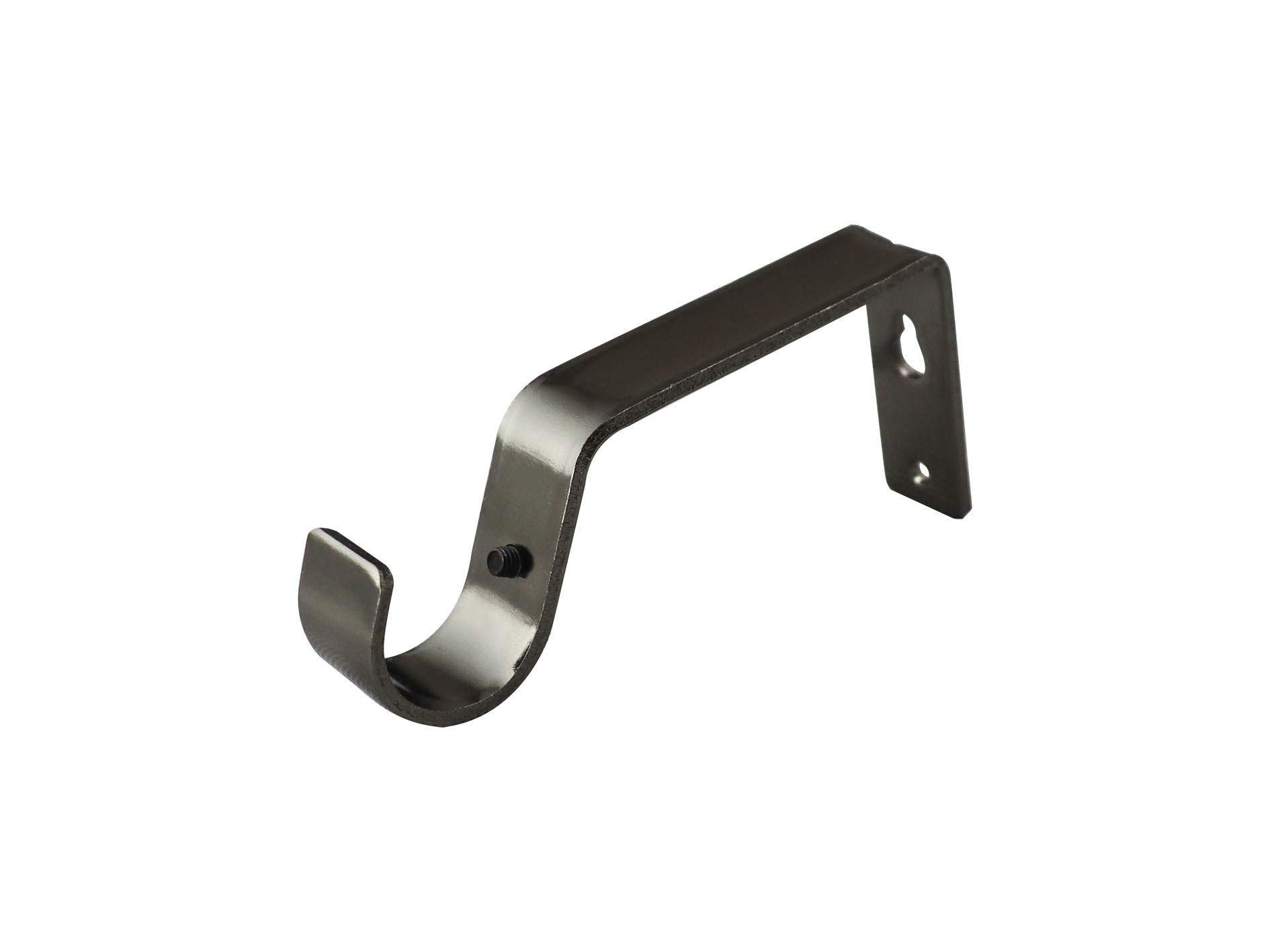 Your Home Online 28mm & 19mm Heavy Duty Metal Curtain Pole Rod Wall Bracket Holder 8 Colours (Black Graphite Chrome, 19mm Quantity 3)