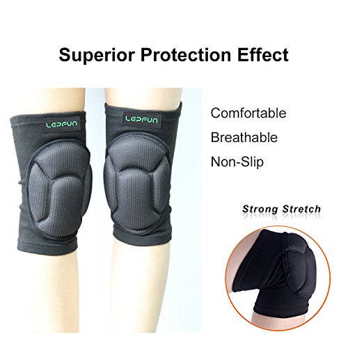 image for Lepfun S9000 Knee Pads, (1Pair) Thick Sponge Anti-collision Kneeling K