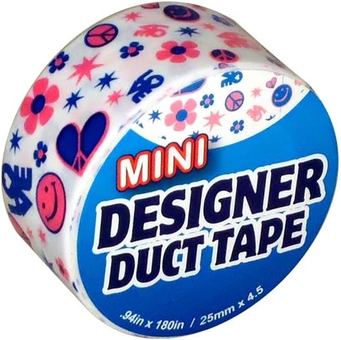JFL Mini Craft Duct Tape .94 inch X 180 inch (25mm x 4.5) (Peace &amp; Love)