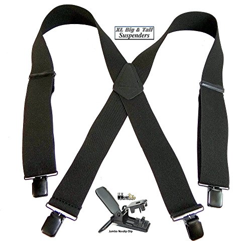 UPC 895466002848, Hold-Ups Shadow Black 2&quot; Wide 54&quot; X-Long Heavy Duty Hold-up Suspender With No-Slip Clip