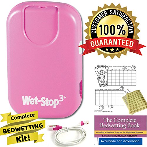 Wet Stop 3 Bedwetting Alarm (PINK) 6 Alarms & Vibration, Enuresis Alarm