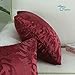 CaliTime Pack of 2 Throw Pillow Covers Cases for Couch Sofa Home Decoration Vintage Floral Two Tone Contrast Both Sides 18 X 18 Inches Burgundy