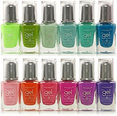 12pc Nabi Gel Nail Color Pastel Nail Polish set of 12 color #NG25-64 by Nabi