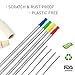 Reusable Metal Stainless Steel Straws With Case - 4 Custom Made Wooden Case sets, 4 Cleaning Brushes, 4 Silicone Tips - Portable Travel Zero Waste Straw Set - Travel Bag Included